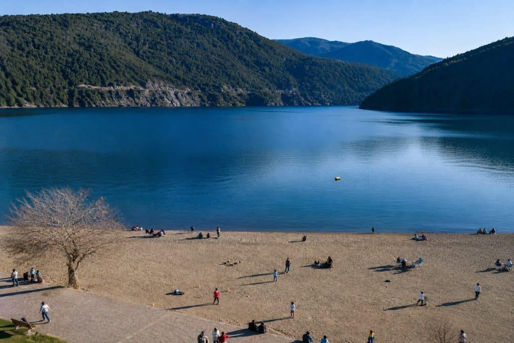 Lake Lácar surrounded by mountains near San Martín de los Andes